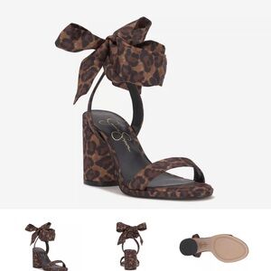 Jessica Simpson Brown Leopard Print Cadith Sandal